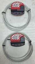 2 Pack Master Lock Adjustable Cable Lockout Squeeze Handle 6' x 5/32" Dia S806