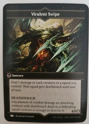 Arena of the Planeswalkers Virulent Swipe Replacement Game Card MTG Sorcery  - Image 1 of 2