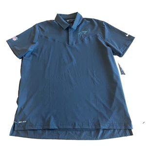 NWT Nike Carolina Panthers NFL Sideline Dri-Fit On Field Polo Size Men's XL - Picture 1 of 11