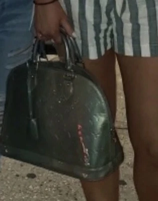 Bolso Louis Vuitton LV Alma vernis PM Gris Verde Monograma Herrajes Dorados Foto 1 de 4