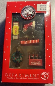 2006 - DEPT 56 - COCA COLA SANTA 75th ANNIVERSARY MINI ORNAMENTS (5) - IOP - Bild 1 von 6