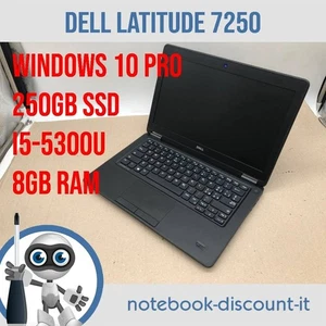Notebook DELL Latitude E7250 Cpu i5-5300u Ram 8gb DDR3 SSD 250gb 12.5" - Imagen 1 de 9