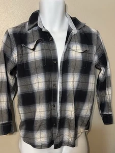 Boys Gap Black and White Plaid Shirt size L - Picture 1 of 6