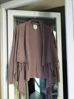 Tom Tailor ~ dunkel beige Damen Strickjacke XXL schließt mit 2 Knöpfen am Rand ^ - Bild 1 von 4