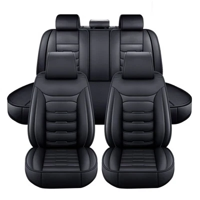 For Toyota RAV4 Full Set Leather Car Seat Cover 5-Seat Front + Rear Protector US Foto 1 de 4