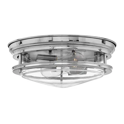 Hinkley Lighting 3302-CL Hadley 2 Light 12"W Flush Mount Bowl - Chrome - Image 1 of 4