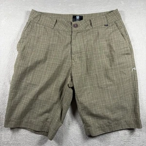 Vintage Rusty Shorts Mens 32 Green Olive Check Cargo Casual Surf Y2K #2919 - Picture 1 of 10