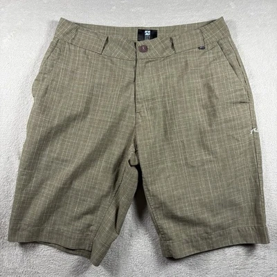 Vintage Rusty Shorts Mens 32 Green Olive Check Cargo Casual Surf Y2K #2919 - Image 1 of 4