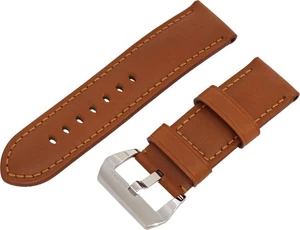 Panerai Light Brown Calfskin strap with original Panerai stainless steel buckle - Picture 1 of 9