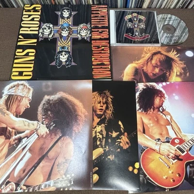 GUNS N' ROSES Appetite For Destruction JAPAN CD 10" BOX MVCZ-6 w/ 4 x POSTERS - Image 1 of 4
