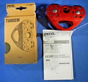 Petzl - Tandem P21 Double Pulley for Travel along Ropes Red - *SHIPS FROM USA* - Picture 1 of 11