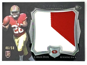 2014 Bowman Sterling - Rookie Patch Carlos Hyde #BSRDR-CH (MEM, RC) Black /50 - Picture 1 of 2