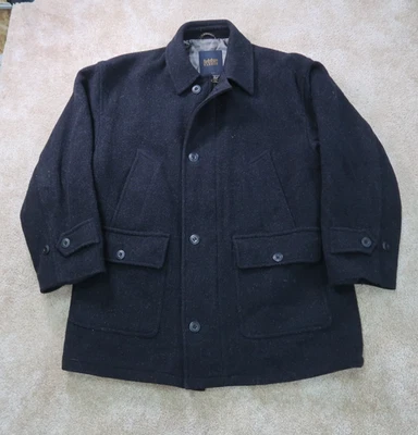 Шерстяное пальто Newport Harbor мужское 2XL на молнии синяя утепленная куртка - Изображение 1 из 4