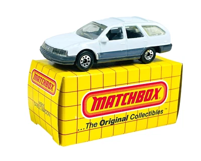 Matchbox int'l Superfast MB55 White Mercury Sable Wagon w/Grid Box - Image 1 of 4