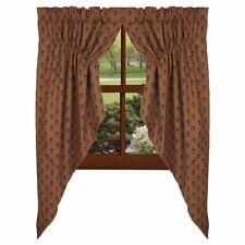New Primitive Country Colonial Welcome Black PINEAPPLE PRAIRIE  SWAGS Curtains