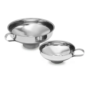 Stainless Steel Funnel Fill Jam Jar Wide Neck Mouth Filter Tool Funnel Kitchen - Picture 1 of 10
