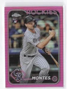 2024 Topps Chrome Coco Montes RC #182 Pink Refractor - Picture 1 of 2