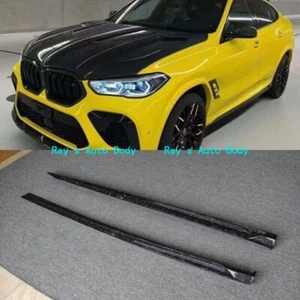 Fits For BMW X6 F96 M Competition Forge Carbon Fiber Sideskirts Side Step Lip - Picture 1 of 10
