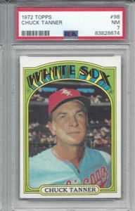 Tarjeta de béisbol 1972 Topps #98 Chuck Tanner Chicago White Sox clasificación PSA 7 - Imagen 1 de 2