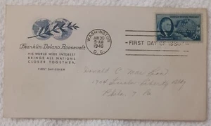 U.S - 1946 - FRANKLIN  DELANO ROOSEVELT  - FDC - #162 - Picture 1 of 1