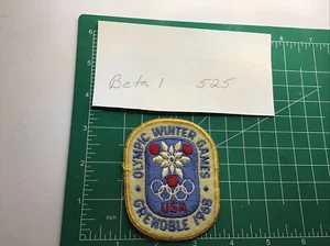 1968 Olympic Winter Games Grenoble France USA Embroidered Patch Vintage - Picture 1 of 6