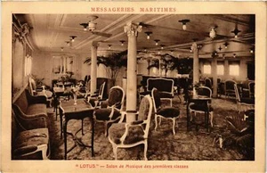 CPA AK Lotus - Salon de Musique - Ships - Messageries Maritimes (774907) - Bild 1 von 1
