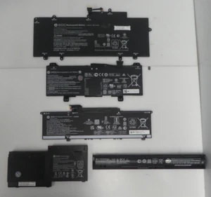 Lot of 5 HP Laptop Batteries BU03XL, GM02XL, BN03XL, SB03XL, K104 - Picture 1 of 7