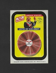 WACKY PACKAGES 1975 SERIES 14 OSCAR MAYOR BOLONEY TAN BACK NMMT 