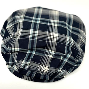 Gymboree Niños Grandes Niños 8 en adelante Gorra de Newsboy Sombrero Azul Blanco A Cuadros 100% Algodón - Imagen 1 de 5