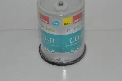 ^^ MAXELL MAXDATA CD-R 100PK 700MB 80 MIN/UPTO/MAX 48X NEW AND SEALED (GCV43) - Image 1 of 2