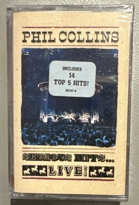 Phil Collins - Serious Hits Live Cassette SEALED w/ Hype Stickers - Image 1 of 4