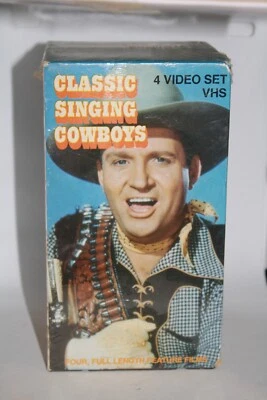 Classic Singing Cowboys VHS 4Tape Box Set, NEW ! - Image 1 of 4