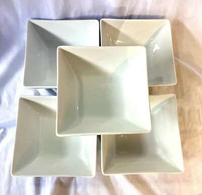 Crate & Barrel Square 6” Salad/Soup Bowls (5) Foto 1 de 3