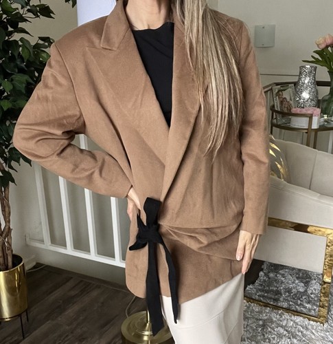 Giacca blazer Versace vintage 100% lana spalline beige sera festa10