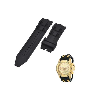 Correa de reloj Pro Diver 17884 26 mm de goma negra para Invicta - Imagen 1 de 7