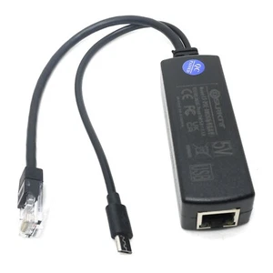 Active PoE Splitter Power Over Ethernet 48V to 5V 2.4A Micro USB 4 Raspberry Pi - Picture 1 of 7