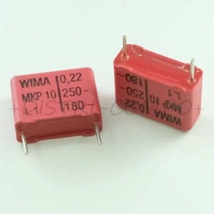 PP MKP10 220nF 250VDC 180VAC Film Capacitor 7x14x18mm Pas15 Wima (Set of 2) - Picture 1 of 1