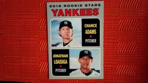2019 Topps Heritage 2019 Rookie Stars #189 Chance Adams/Jonathan Loaisiga - Picture 1 of 2
