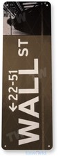 TIN Sign Wall Street Sign NEW YORK negozio massa monetaria indice di mercato Bull A832