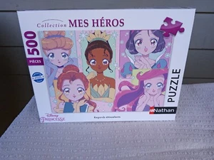 Nathan Regards Etincelants Disney Princesse puzzle 500 pezzi nuovo sigillato - Foto 1 di 8