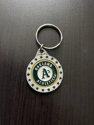 Oakland Athletics A's 3-D Metal MLB Licensed Baseball and 49ers Key Chain - Image 1 of 2