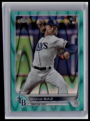 2022 Topps Chrome Sonic #201 Shane Baz Aqua RayWave RC Refractor #/199 R4538 - Image 1 of 2