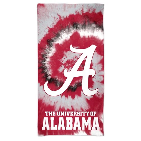 ALABAMA CRIMSON TIDE TIE DYE 30"X60" SPECTRA BEACH TOWEL NEW WINCRAFT 🐘 Cover