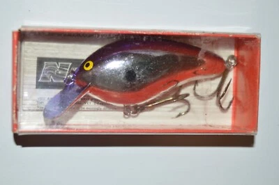 old norman lures big n bass squarebill crankbait 3" chrome purple # 1805