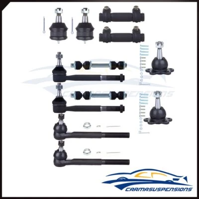 Rótulas de extremos de varilla de amarre delanteras 12 un. para GMC Chevrolet C1500 C2500 1988-1992 Foto 1 de 4