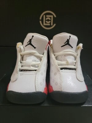 Nike Air Jordan Original 1997 Niños Bebé Cuna Zapatos Talla 2C NIÑOS Blanco Rojo Foto 1 de 4
