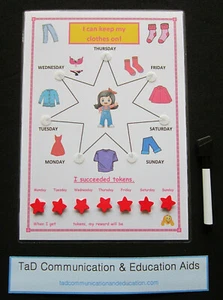 ICH KANN MEINE KLEIDUNG AUF DER KARTE HALTEN - ADHS Autismus Verhalten Sehhilfe PECS SEN - Bild 1 von 28