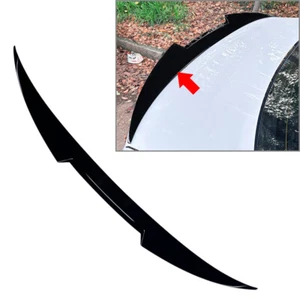 Glossy Blk Rear Trunk Spoiler Wing Lip For Audi A3 S3 RS3 4 Door Sedan 2021-25 - Picture 1 of 9