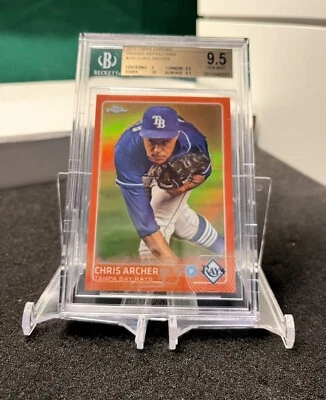 Chris Archer 2015 Topps Chrome 152 Orange Refractor #25/25 BGS 9.5 Gem Mint - Image 1 of 2