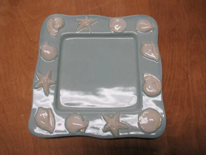 Plato de cena cuadrado Home Studio SHORELINE COLLECTION Aqua 11" 2 disponibles - Imagen 1 de 7